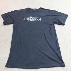 Kid Robot Mens T-shirt XL Black Spellout